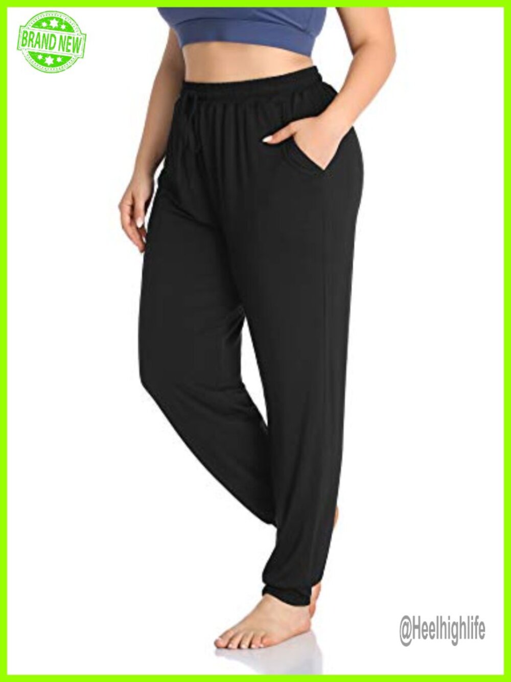 Plus Size Yoga Pants Casual Lounge Joggers with Pockets Drawstring